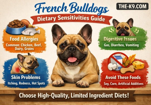French Bulldogs Dietary Sensitivities Guide info graphic