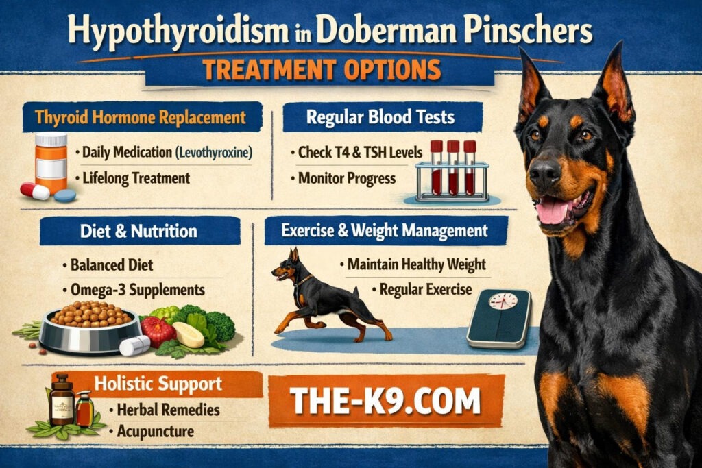 Hypothyroidism in Doberman Pinschers Treatment Options info graphic