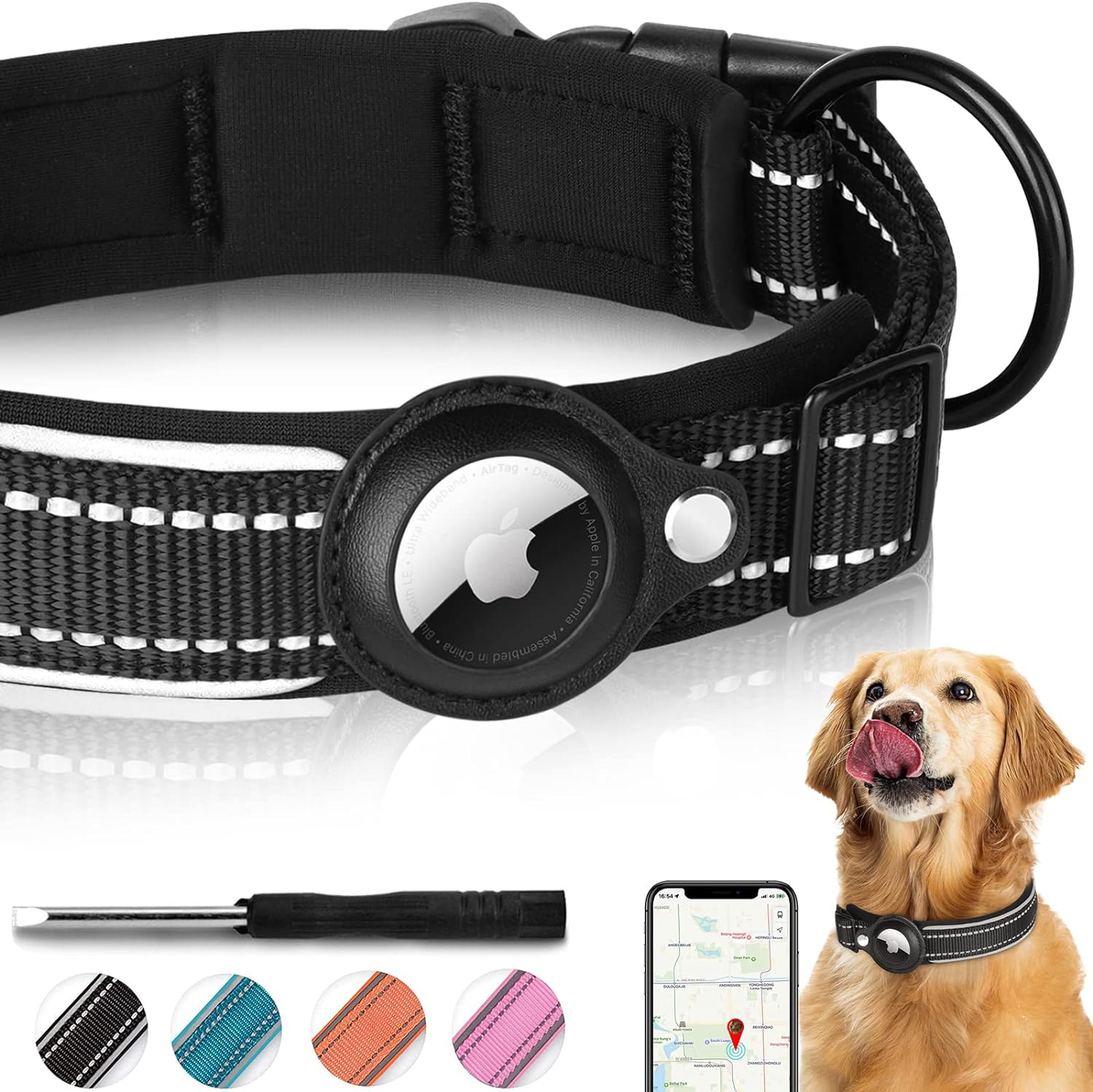 Reflective Padded Dog Collar 