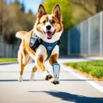 What are the latest advancements in canine prosthetics or assistive devices for