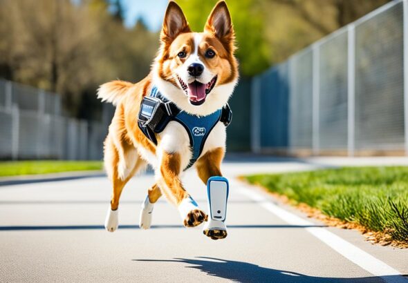What are the latest advancements in canine prosthetics or assistive devices for