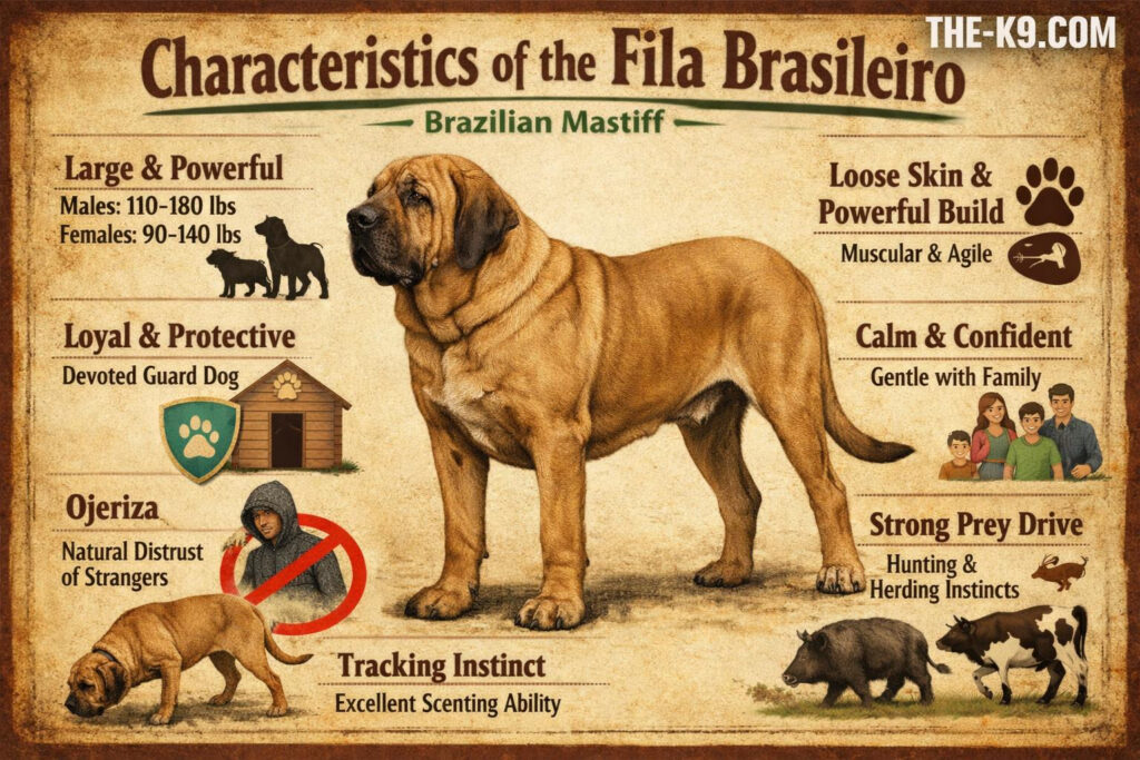 Characteristics of the Fila Brasileiro inof graphic