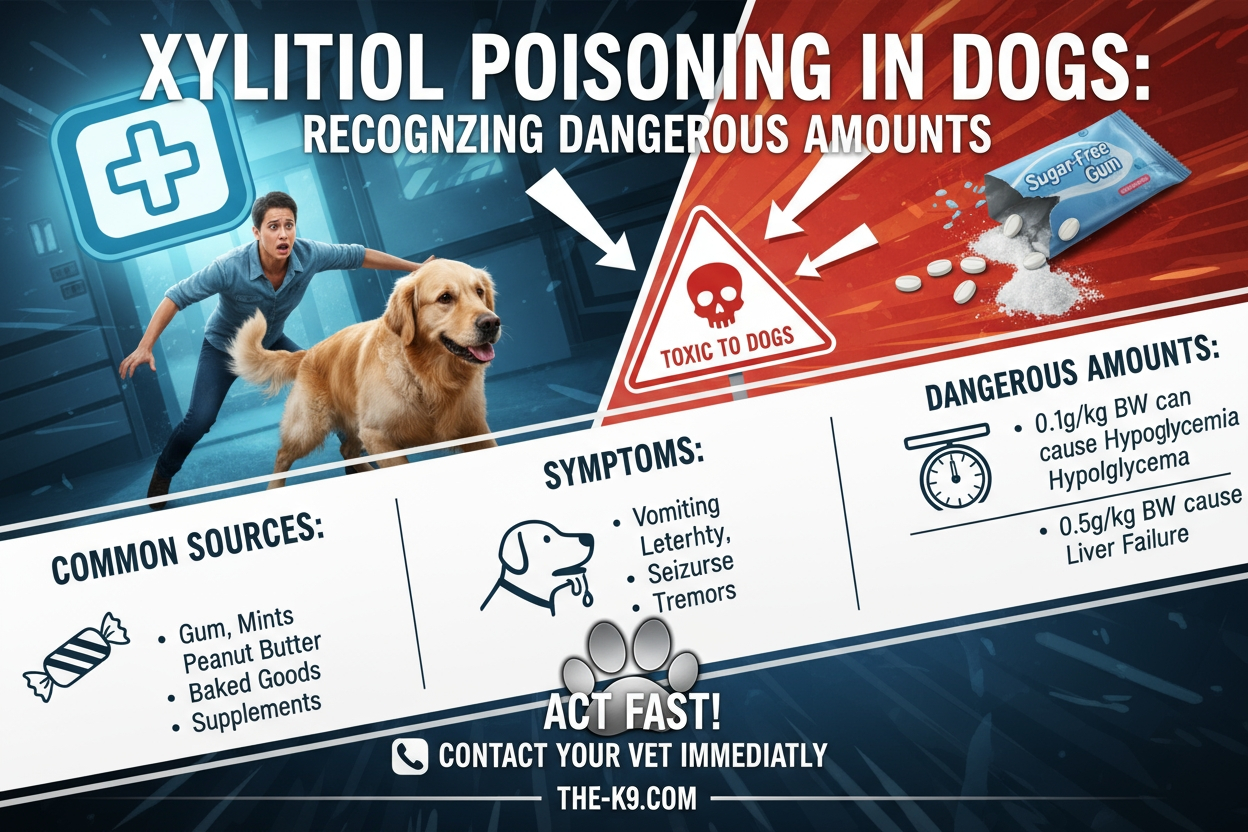 Xylitol Poisoning in Dogs Recognizing Dangerous Amounts info graphic  the-k9com
