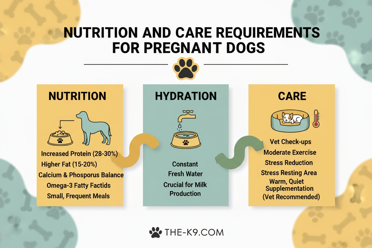 Nutrition and Care Requirements for Pregnant Dogs  info graphic  the-k9com