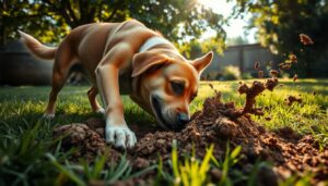 Why do dogs dig holes