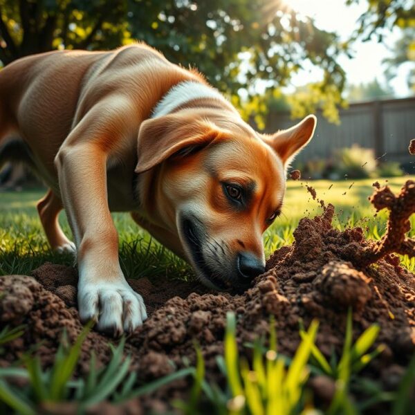 Why do dogs dig holes
