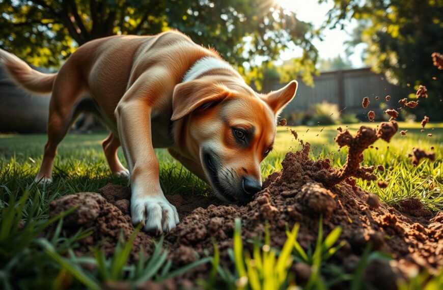 Why do dogs dig holes