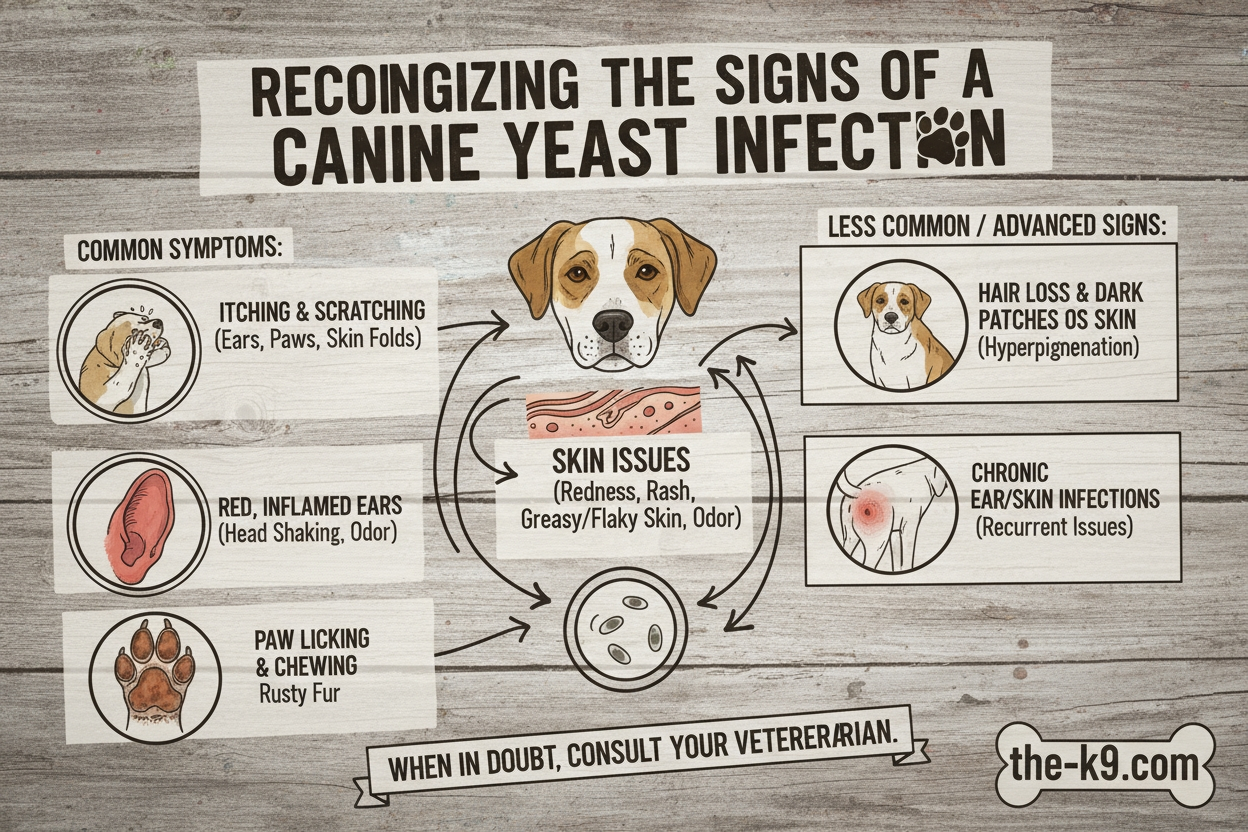 Recognizing the Signs of a Canine Yeast Infection in dogs  info graphic  the-k9com