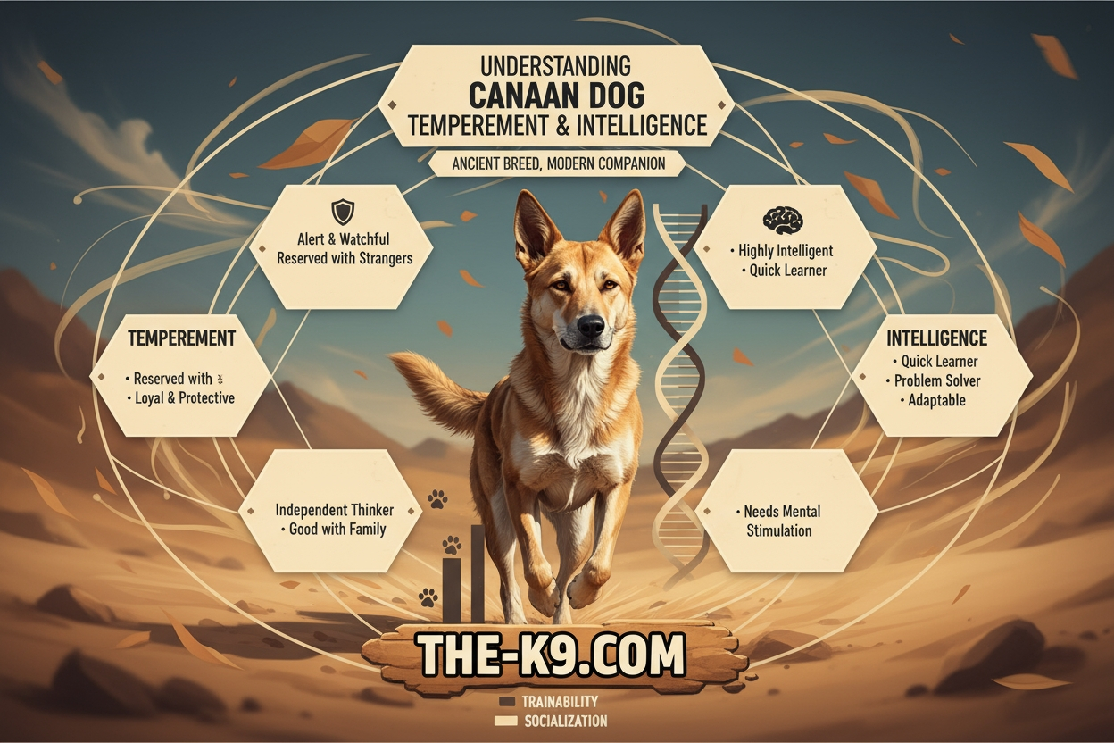Understanding Canaan Dog Temperament and Intelligence  info graphic   the-k9com 
