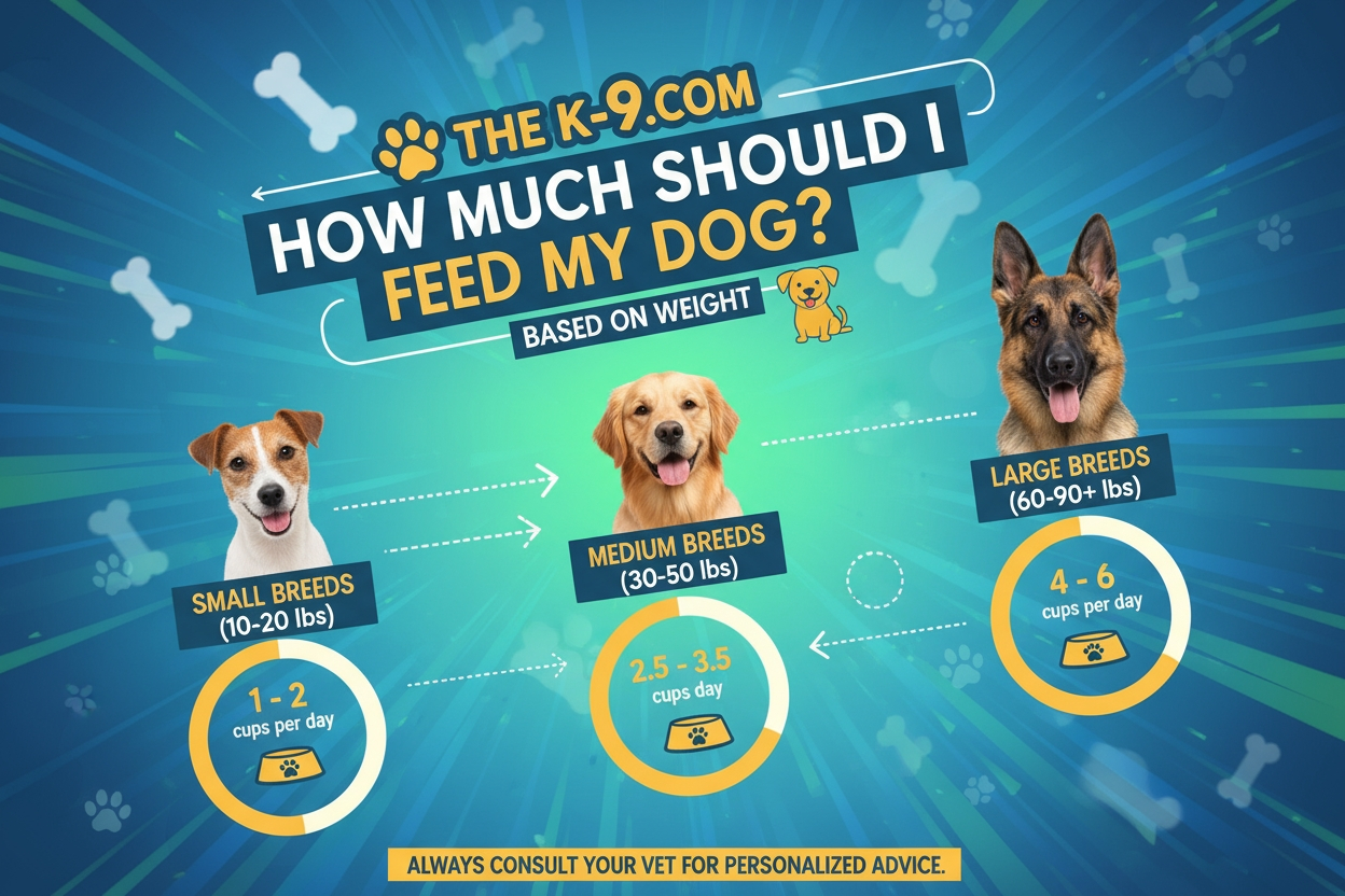 How much should I feed my dog by weight infographic