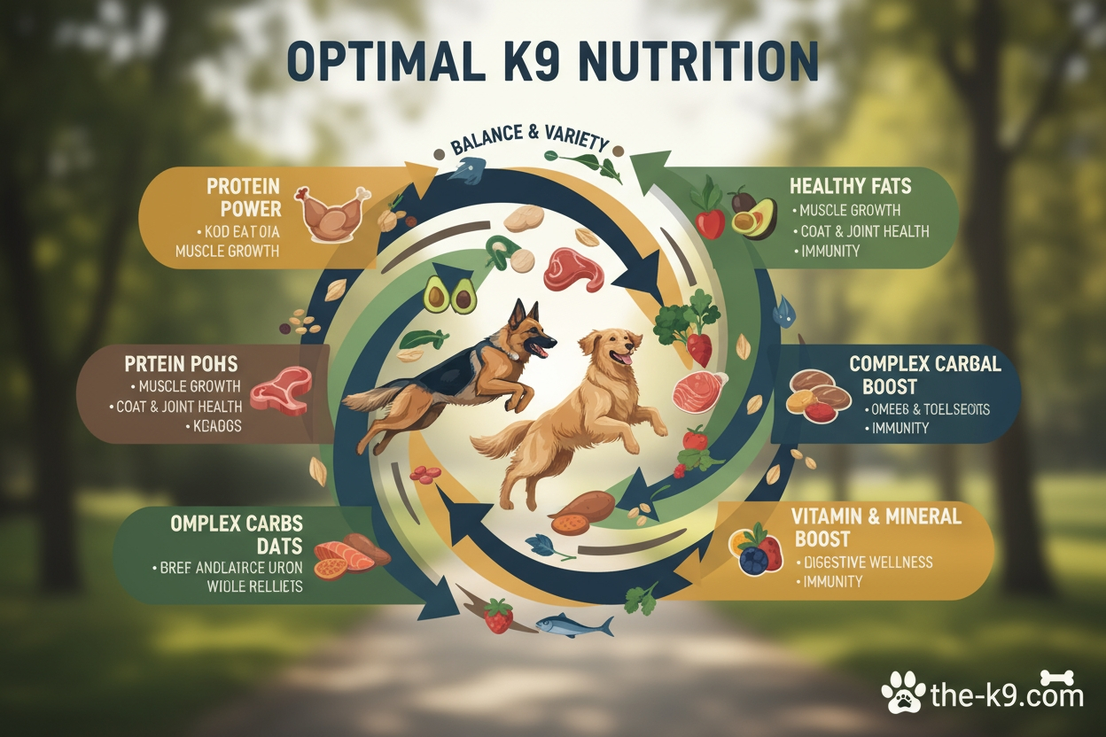 Optimal dog nutrition infographic